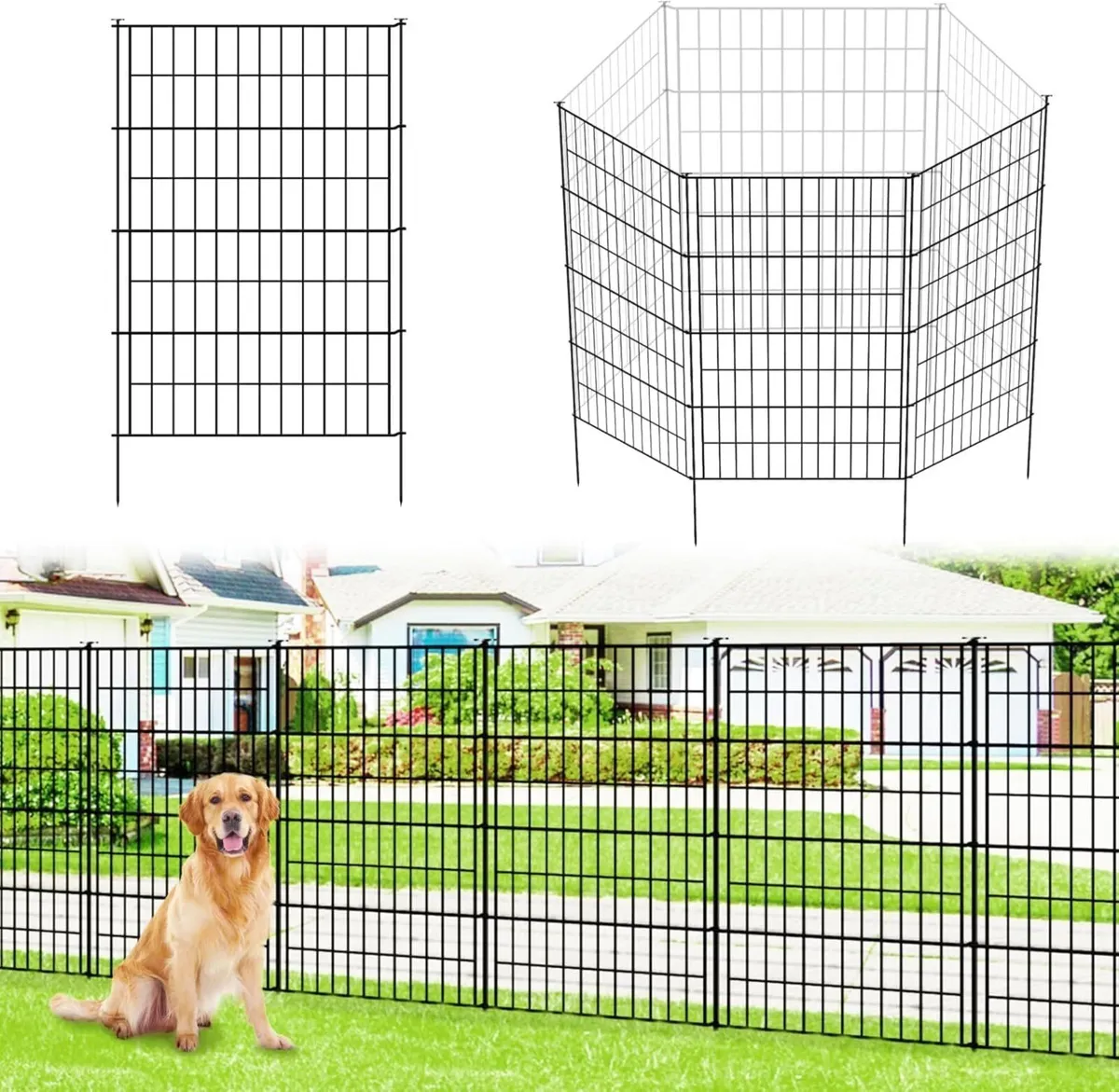 Garden Fence 101cm High x 71cm Wide (5 Panels - Image 1