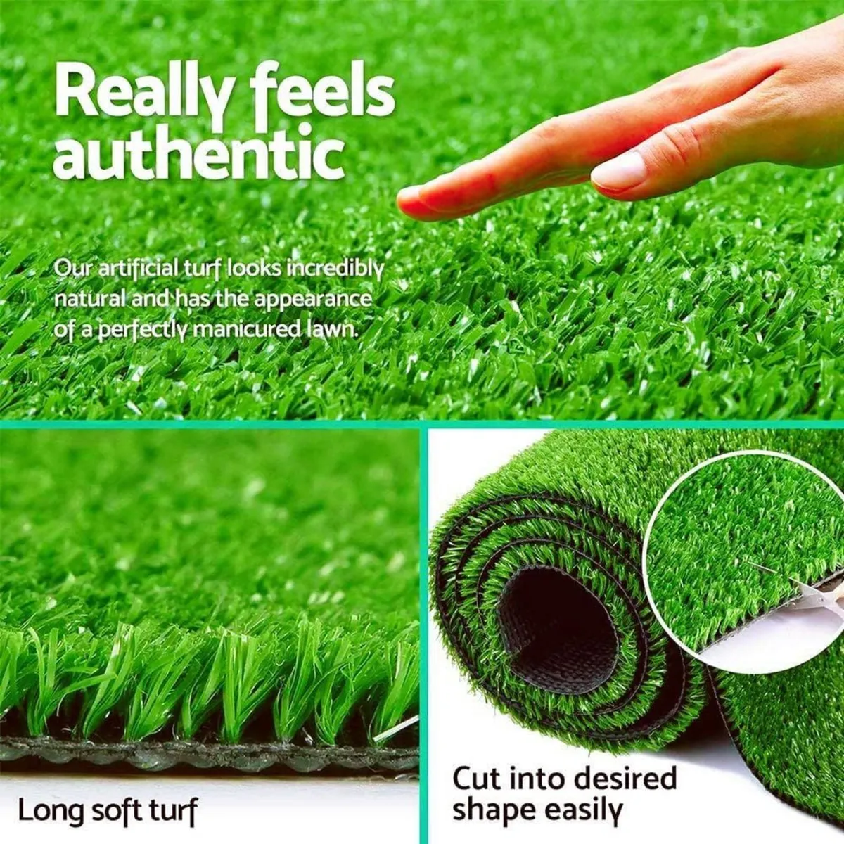 Artificial Grass Rug for Pets 1M x 10M Natural - Image 3