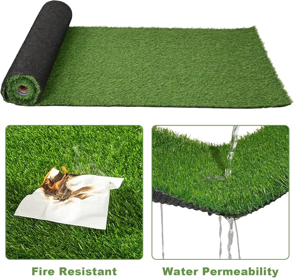 Artificial Grass Rug for Pets 1M x 10M Natural - Image 4