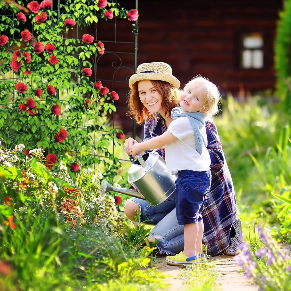 Garden Trellis Set of 2 HxW 220 x 50 cm Metal - Image 4