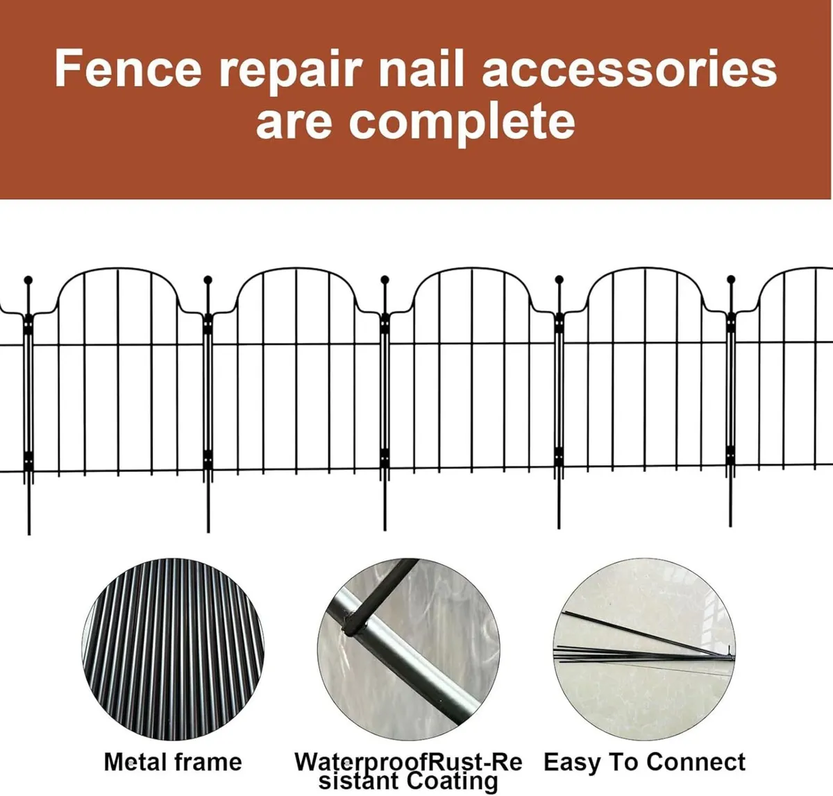 Metal Garden Fence Panels 25Pack No Dig Temporary - Image 4