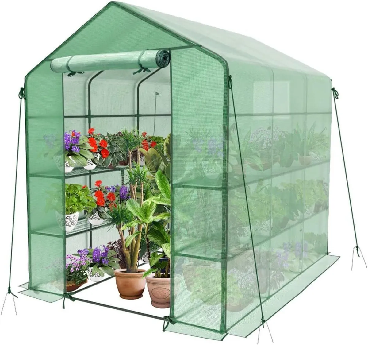 ® Walk In Greenhouse with Shelves Portable - Image 1