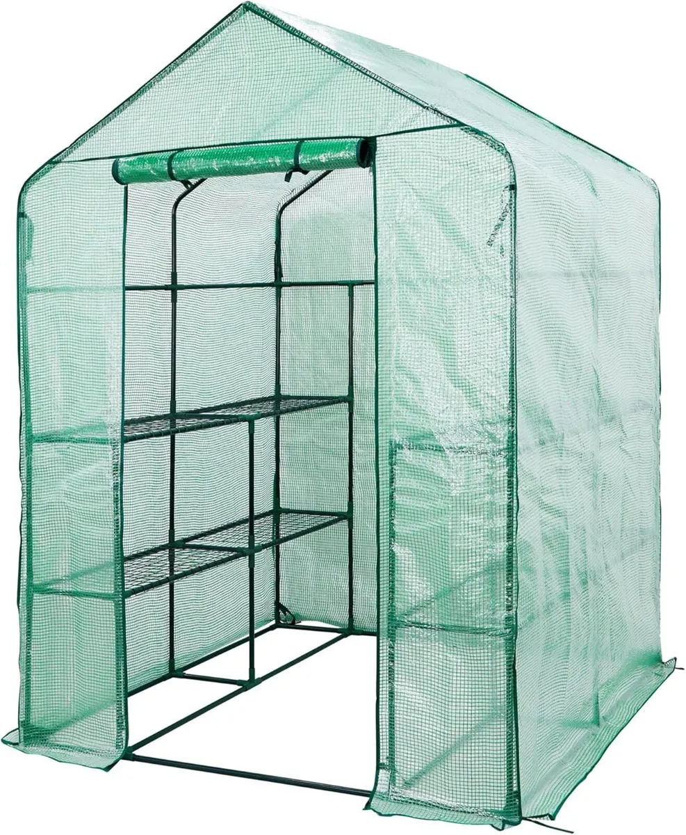 Greenhouse with Waterproof Cover PE Steel Green – - Image 3