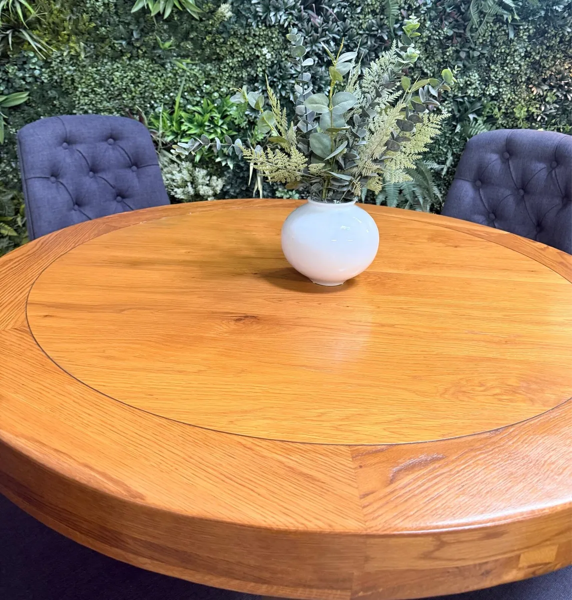 Oak kitchen table & 4 chairs - Image 4