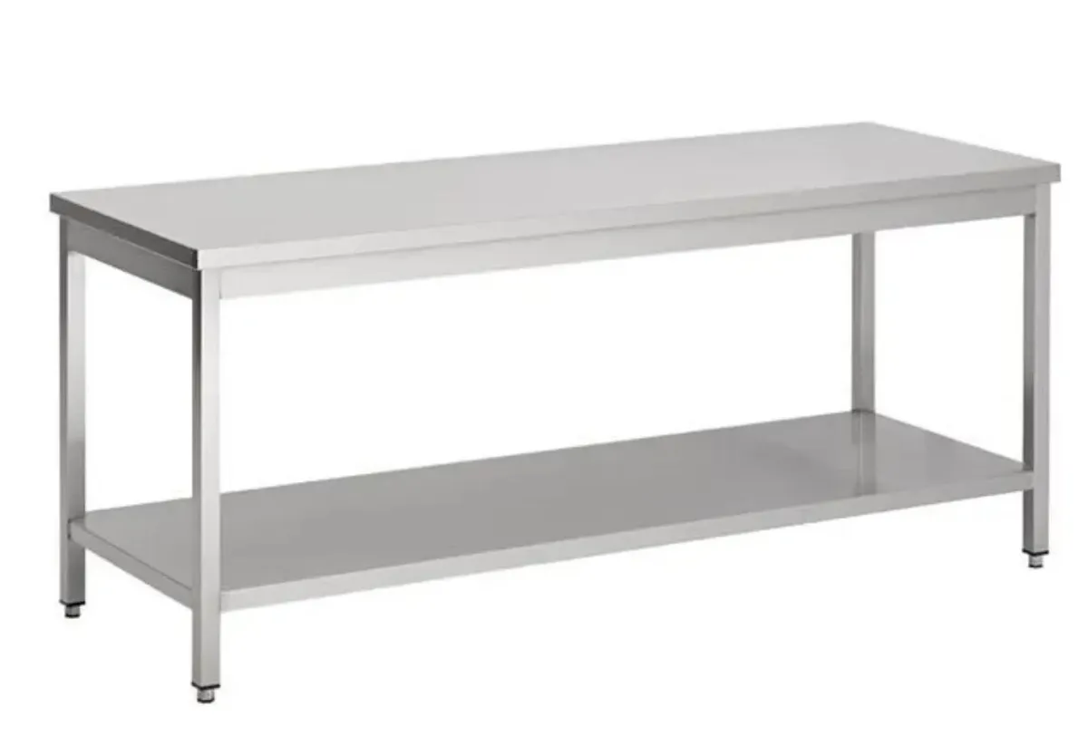New frytac  2m flat top stainless steel table