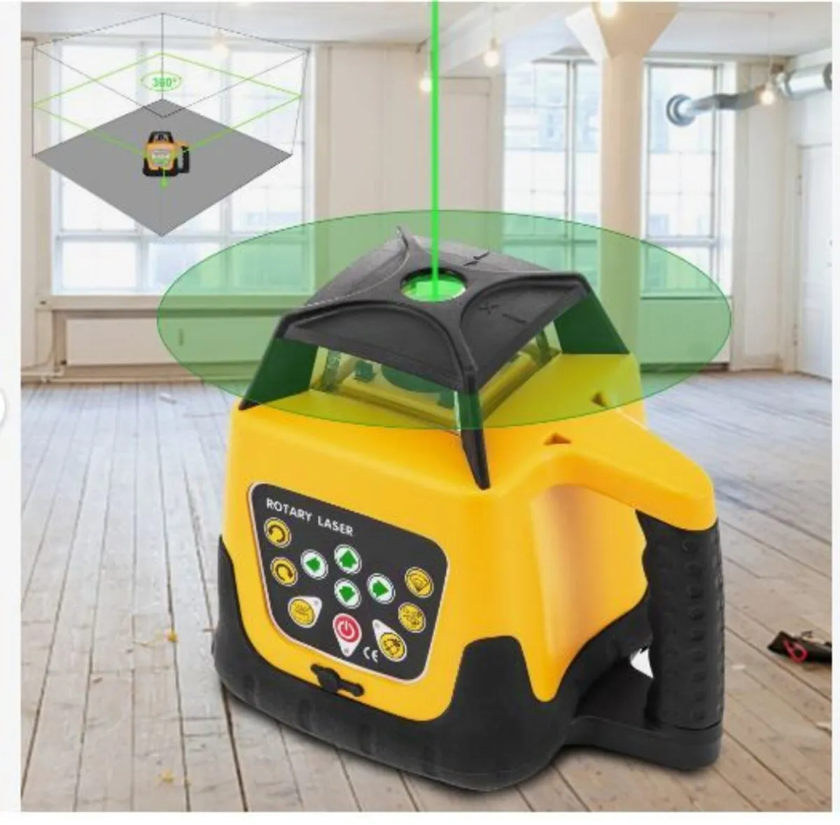 Rotary Green Laser Kit 500M+1.65M Aluminum - Image 4