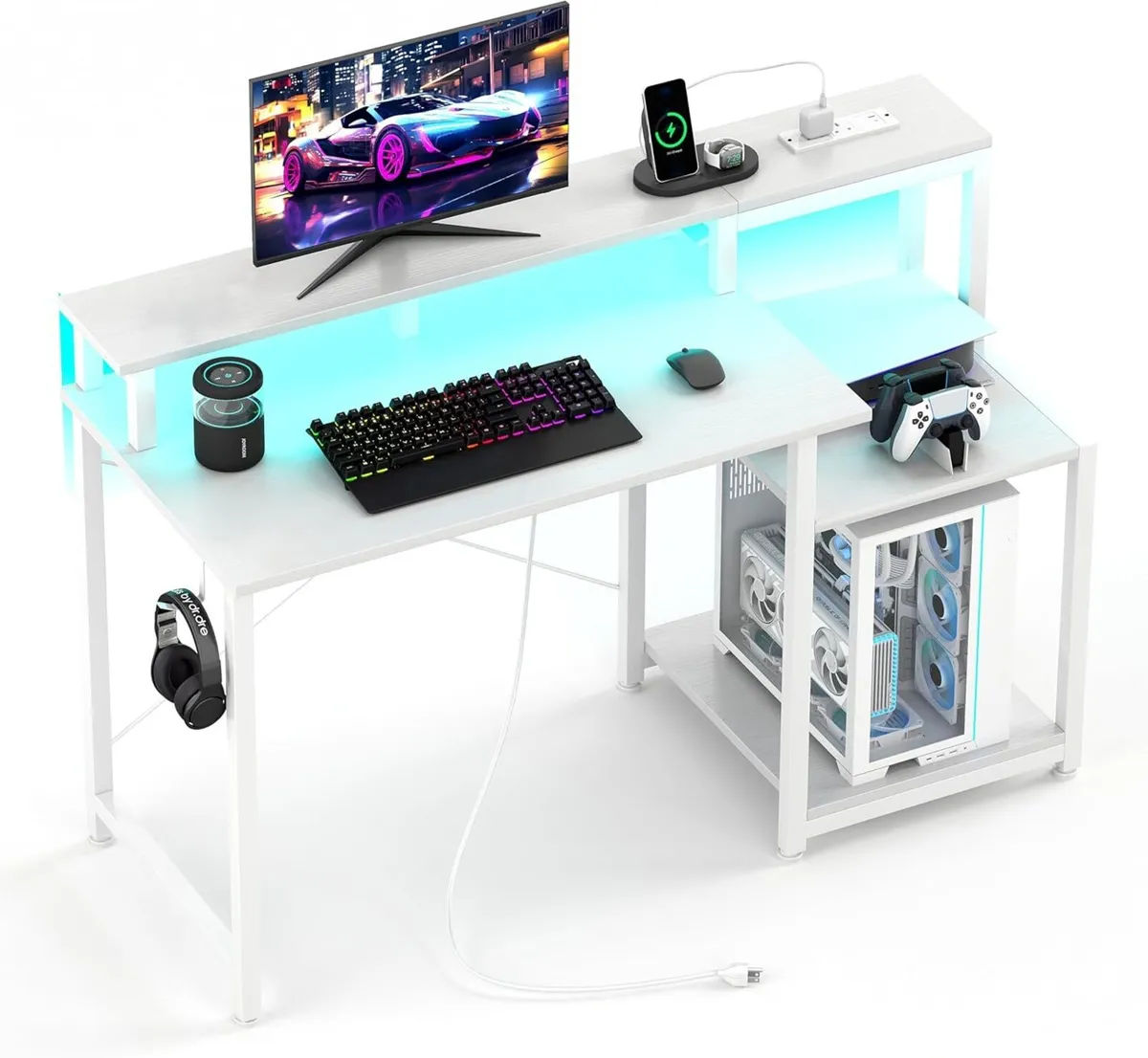 Computer Desk with Printer Stand 48 Inch Power - Image 1