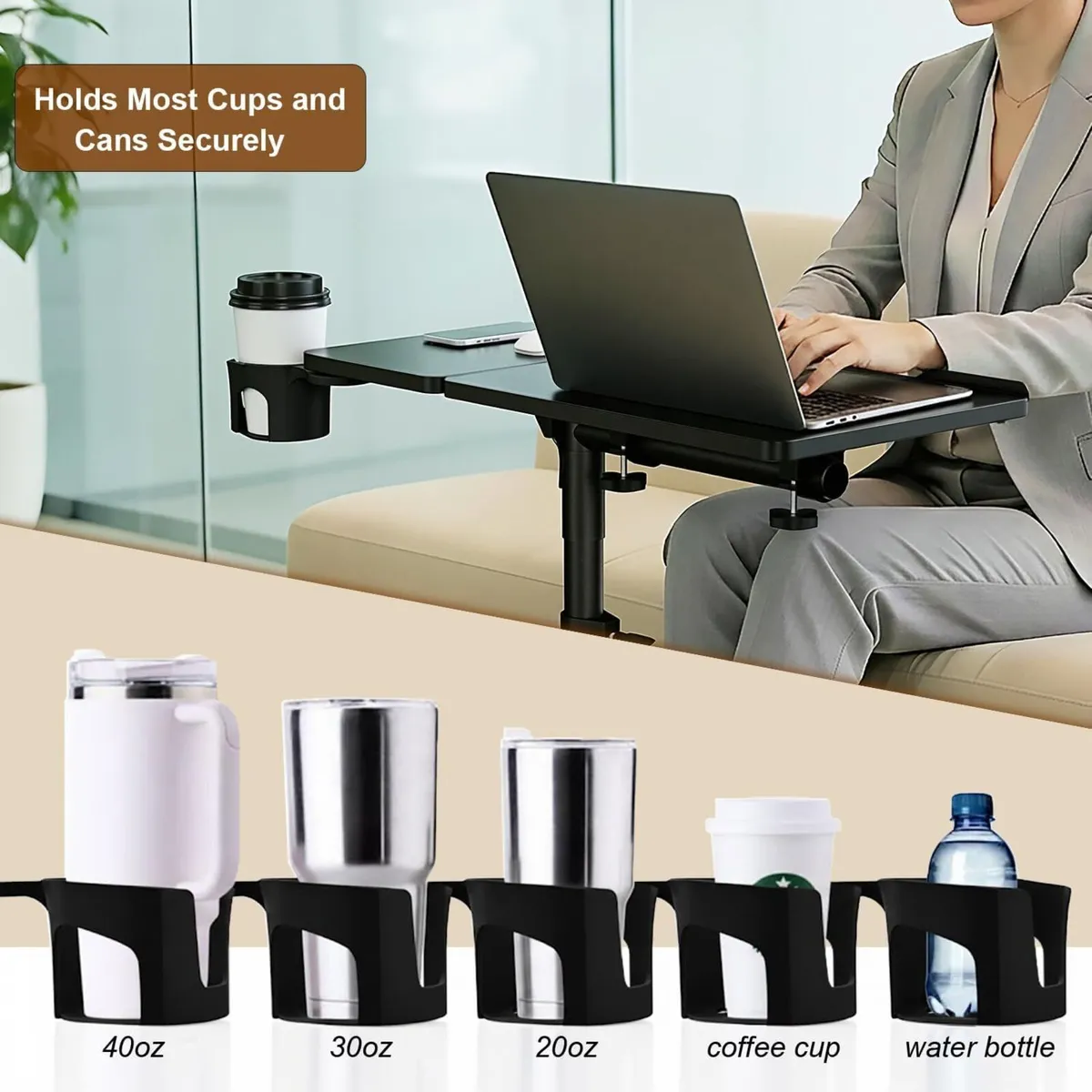 Overbed Table with Wheels Height Adjustable - Image 4