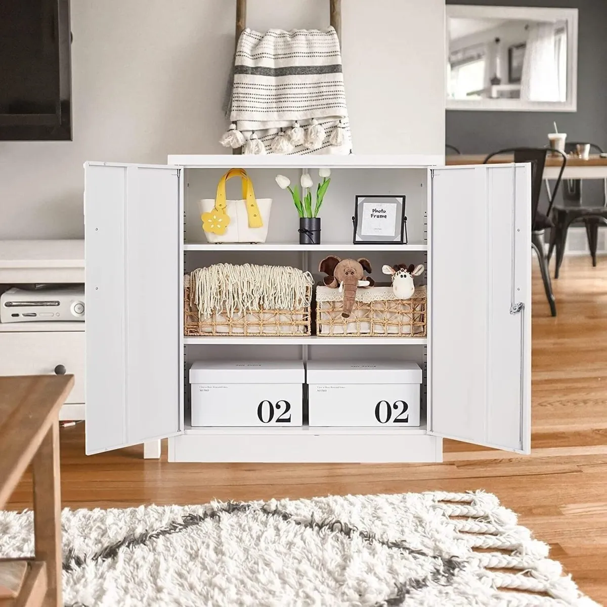 Frideko Metal Storage Cabinet 90 x 40 cm - - Image 2