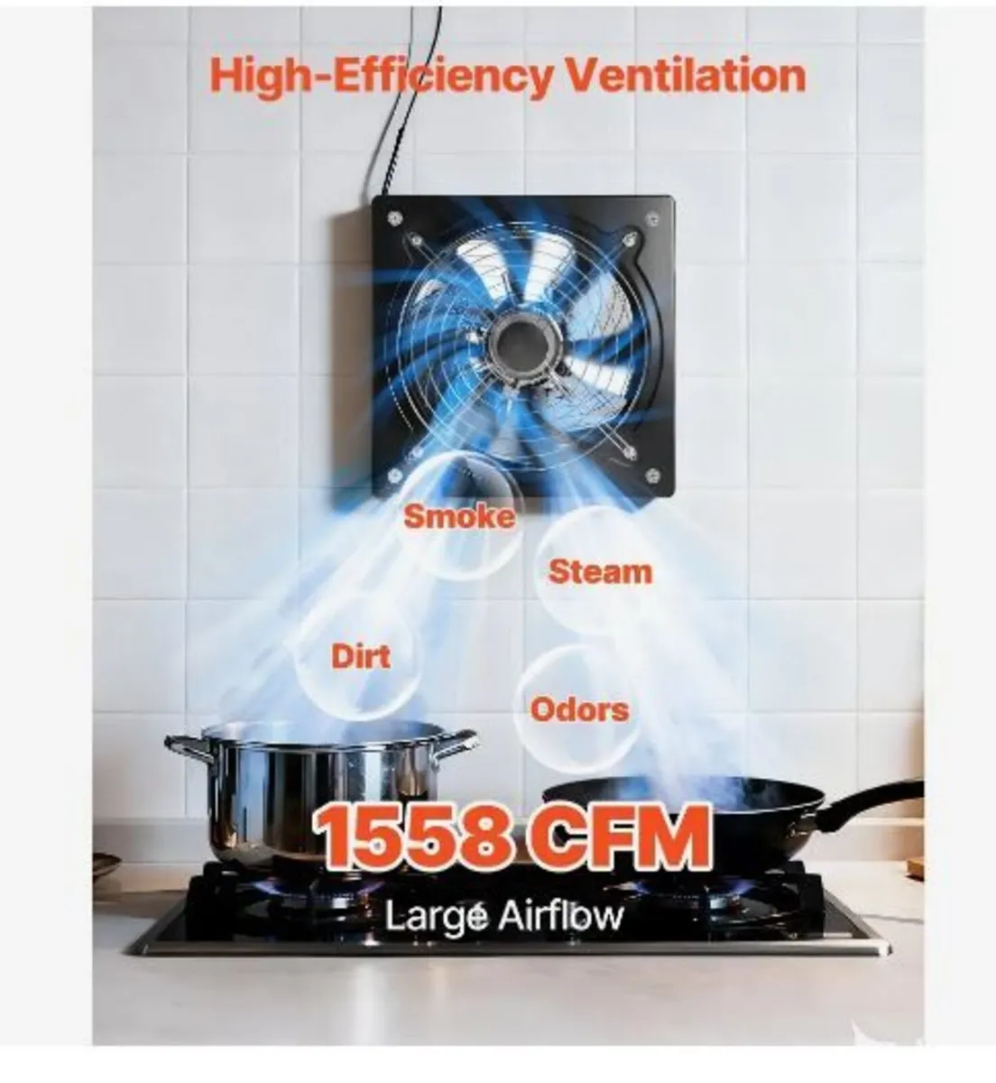 30.5 cm Exhaust Fan, 1558 CFM High Velocity - Image 2