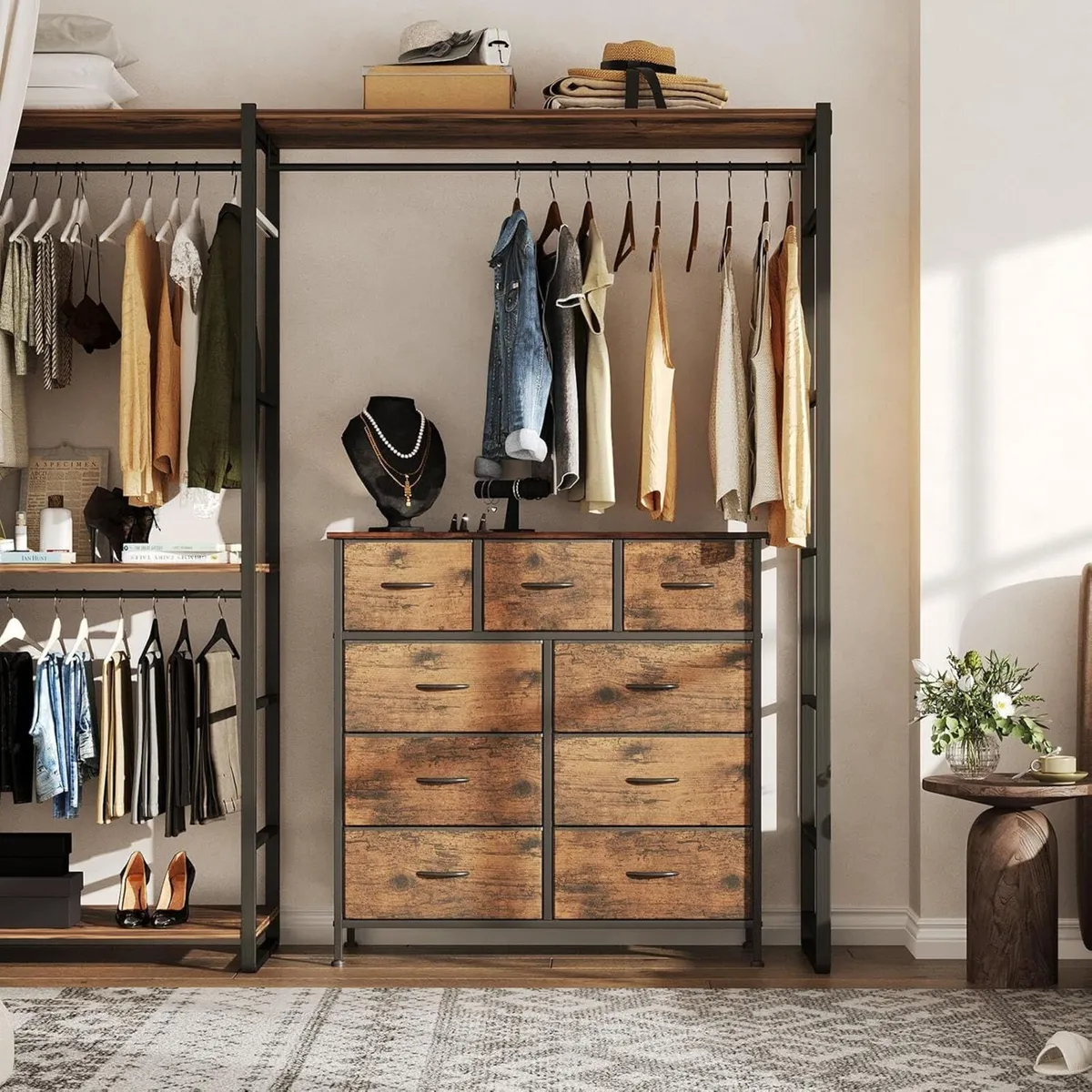 Chest of Drawers Dresser for Bedroom with 9 - Image 4