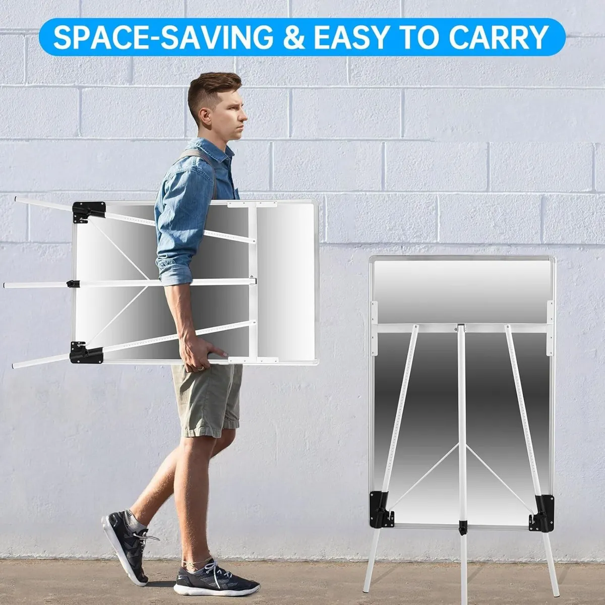 60x90cm Portable Flipchart Stand Height Adjustable - Image 4