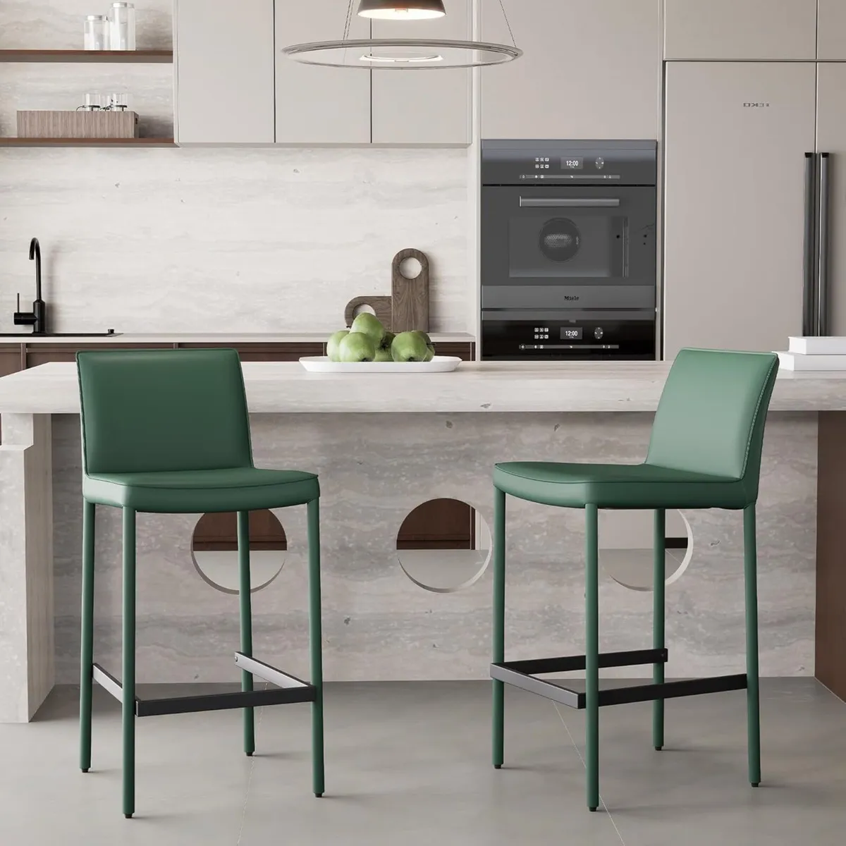 Bar Stool Upholstered Premium PU Leather Counter - Image 4