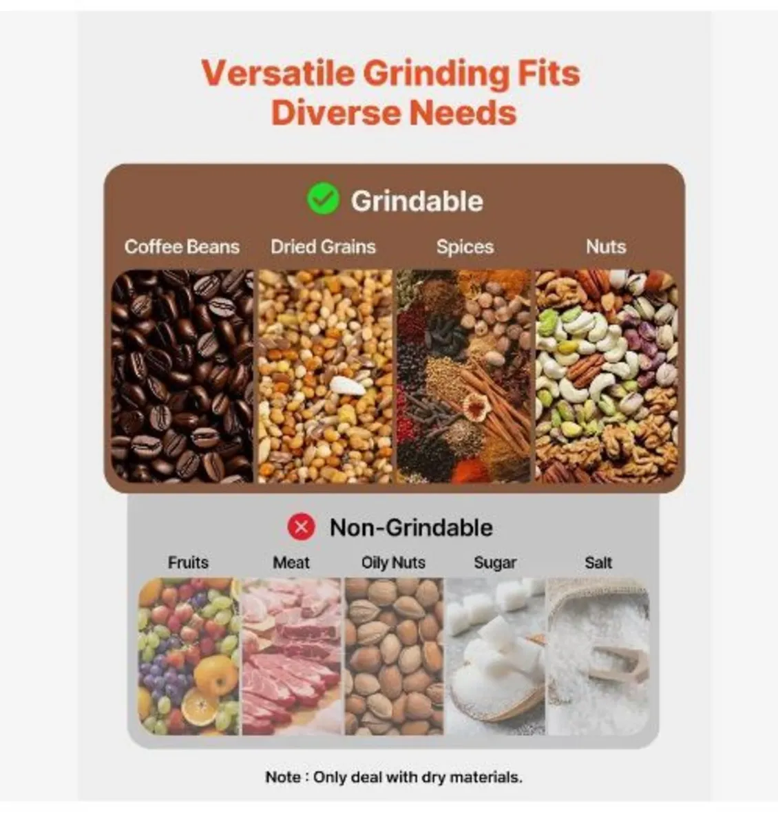 Electric Grain Mill Grinder, 600W - Image 2