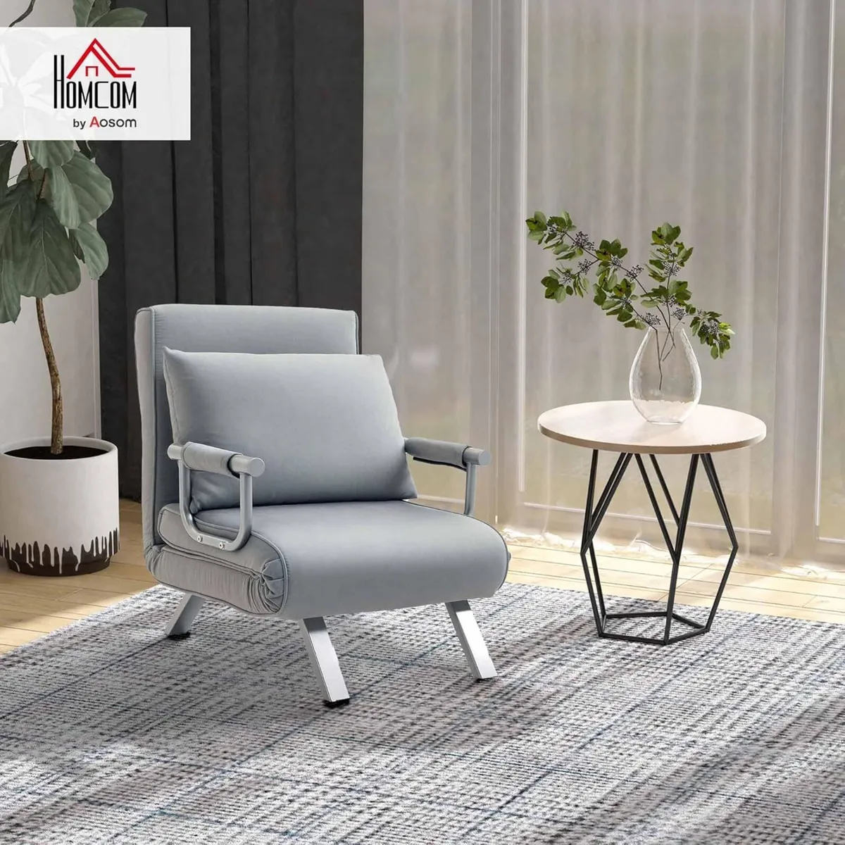 Single Chair Bed Click Clack Convertible Settee - Image 2