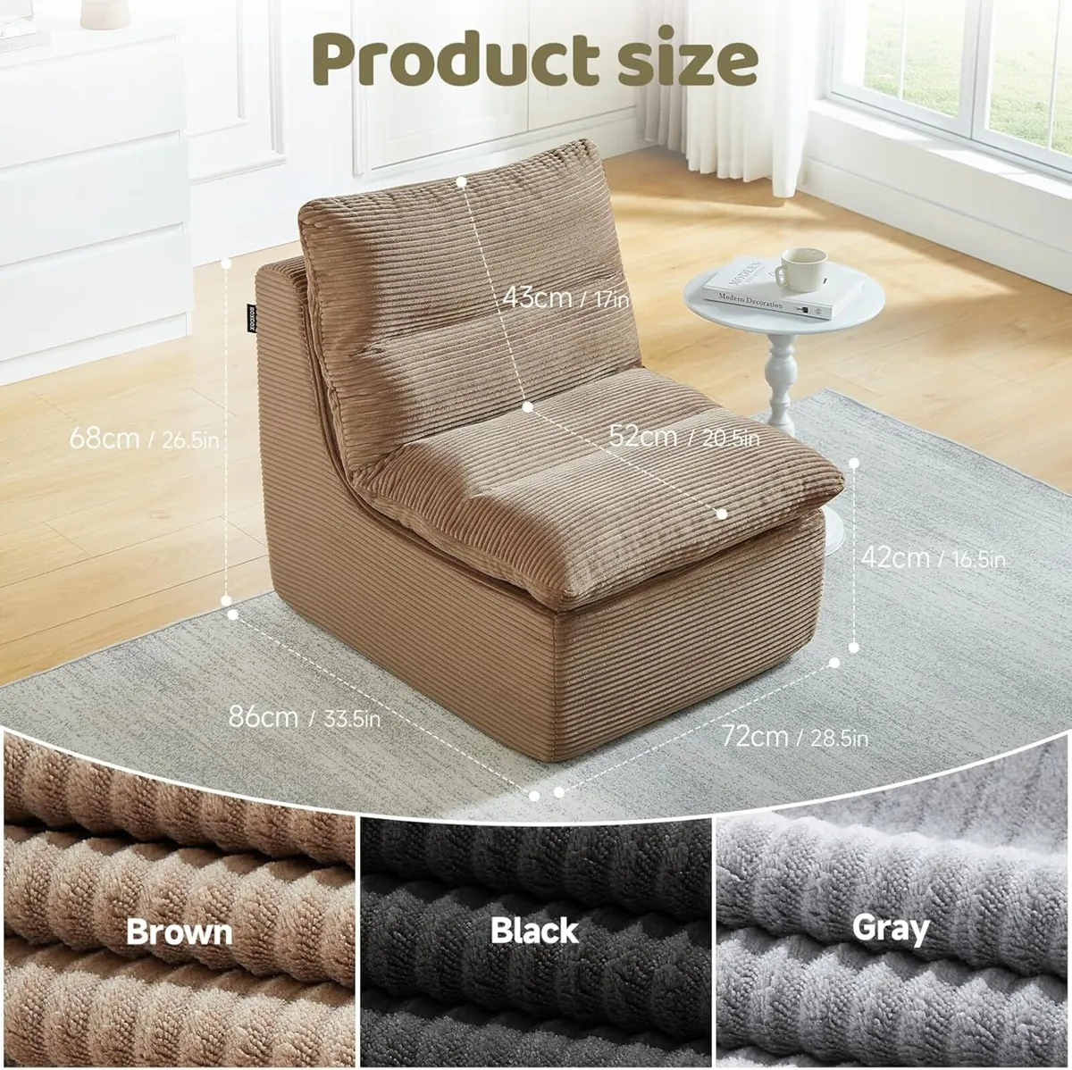 Boneless Chair Fireplace Lounge for Adults Memory - Image 2