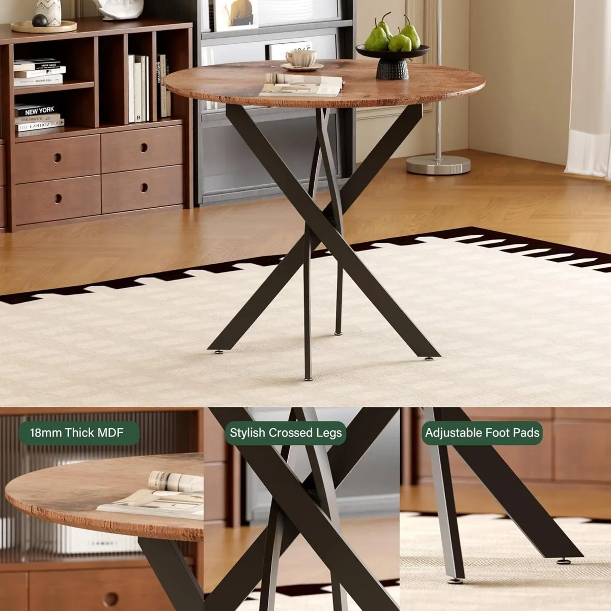 Small Round Dining Table Retro kitchen 2 Seat - Image 3