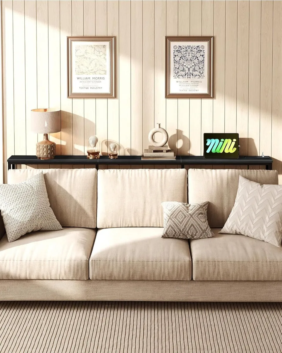 200 cm Narrow Console Table with Power Outlet 18 - Image 4
