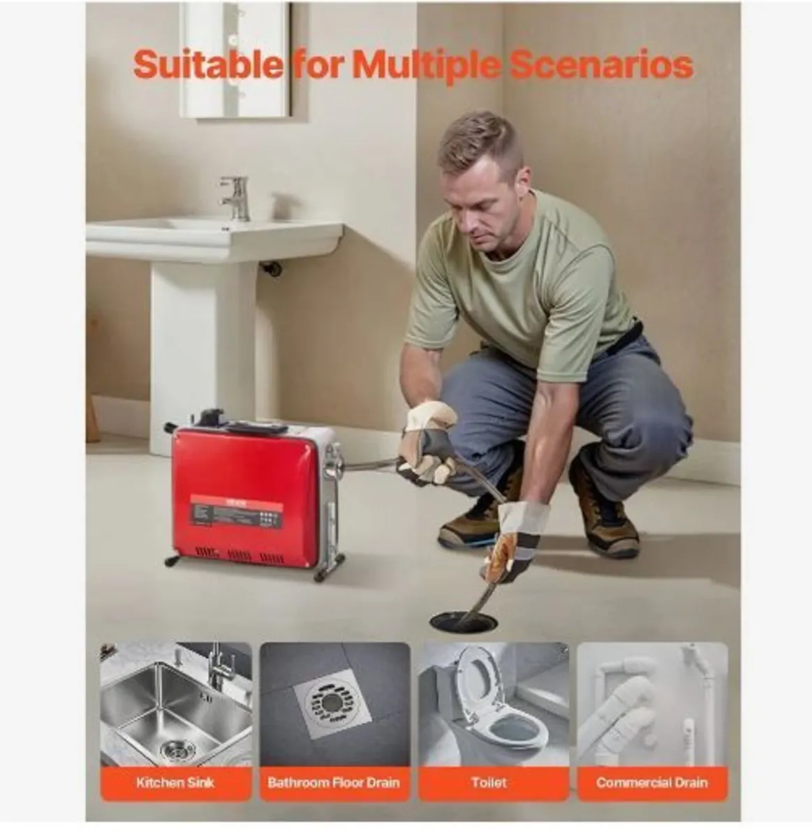 Drain Cleaner Machine, 400W - Image 2