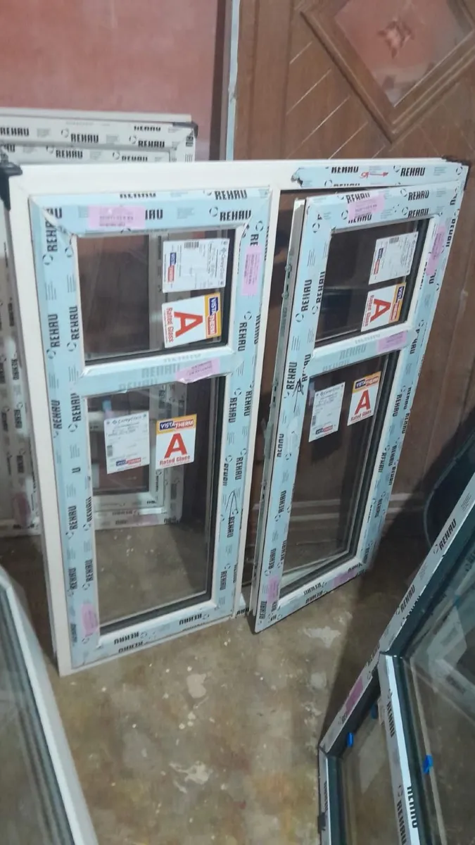 Windows,  cream on white x, plus 3 other odd ones. - Image 1