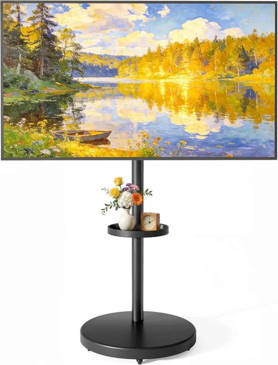 Rolling TV Stand with Wheels for 32–65 Inch TVs - Image 1