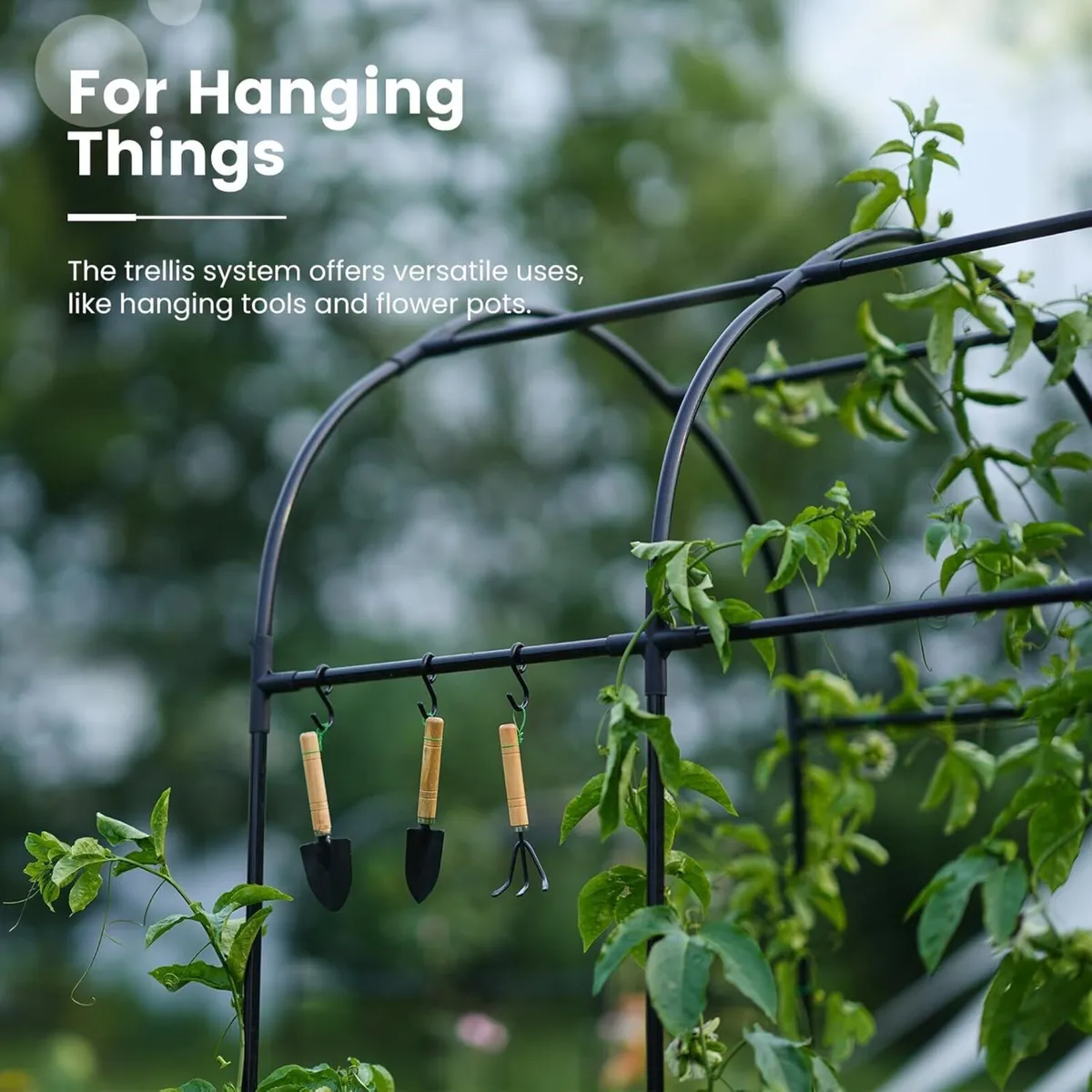 Galvanized Metal Raised Garden Bed with Trellis - Image 4