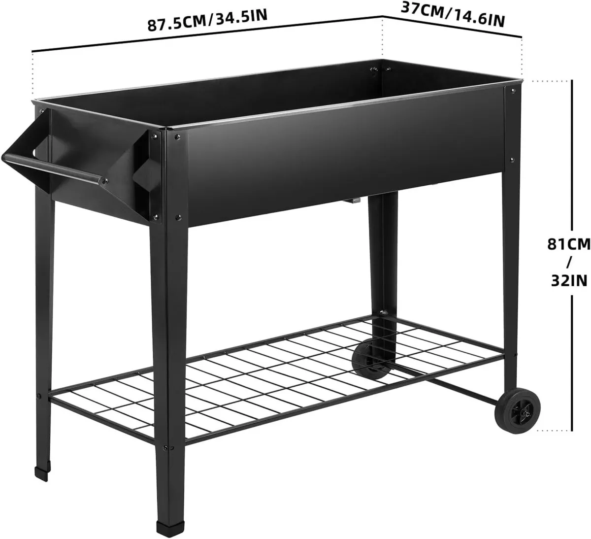 Metal Raised Garden Bed Outdoor Planter Box with - Image 2