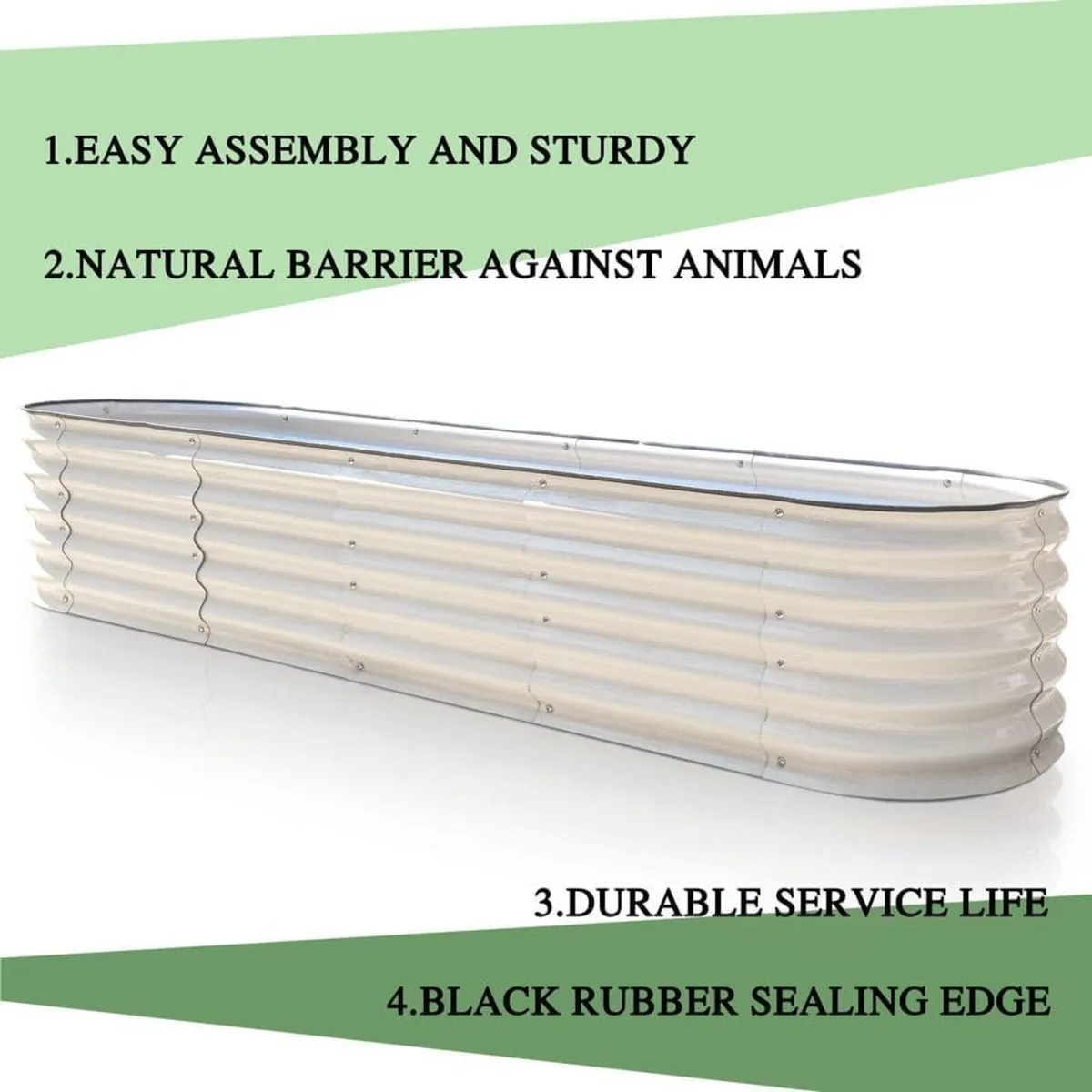 Raised Garden Beds Galvanized Steel Planter Box - Image 3