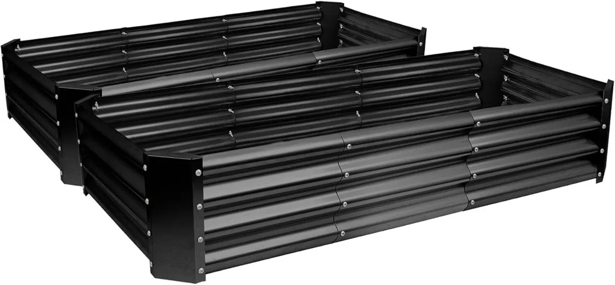 Raised Garden Bed - Anthracite 180 x 90cm - Image 1