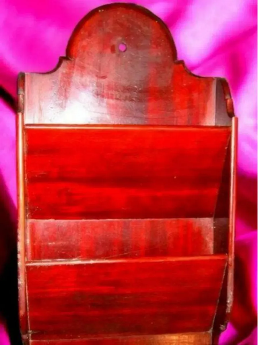 Vintage Wooden Letter Rack - Image 1