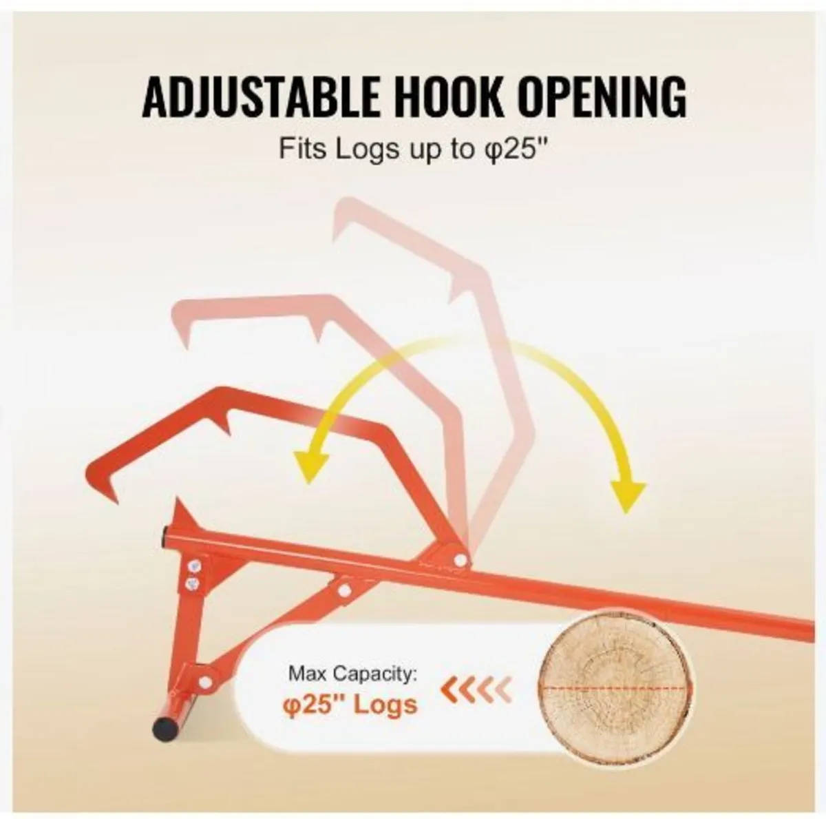 Timberjack, 46.5 in, Heavy Duty Steel Log Roller - Image 2