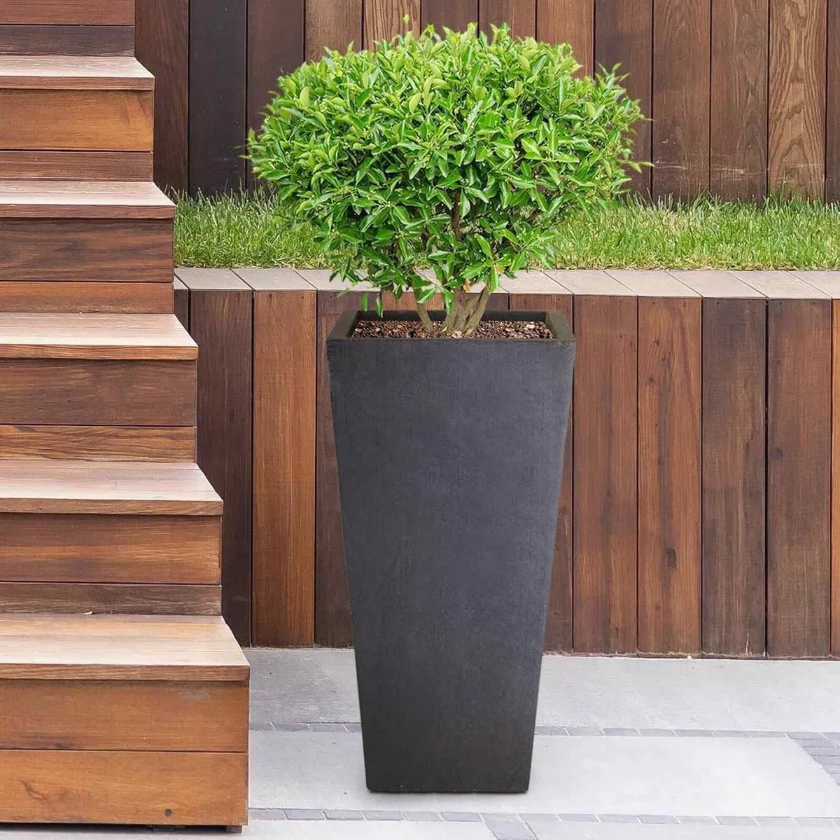Set of 2 Small 50.5cm Tall Planter for Garden - Image 2