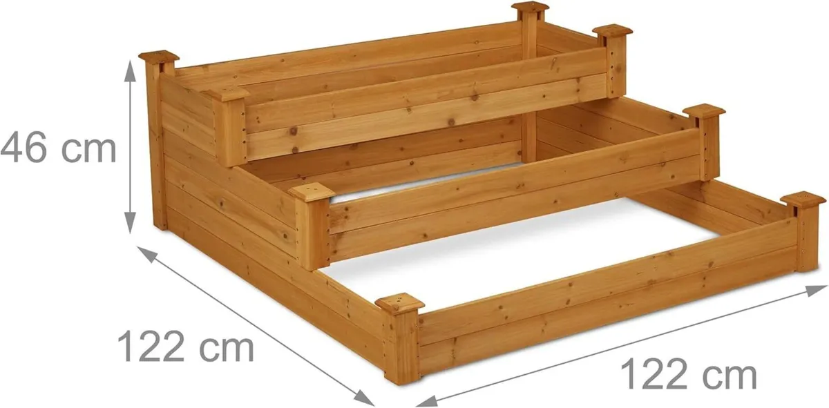 Raised Planter Bed 3 Tiers Tiered Plant HxWxD - Image 3