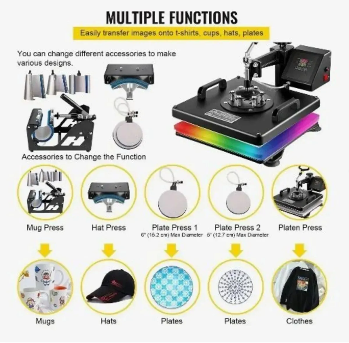 Heat Press Machine Combo for T Shirts & Mugs - Image 4