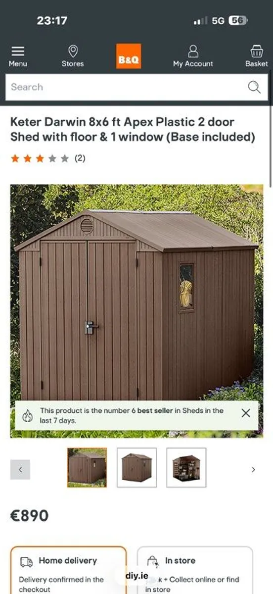 Keter Darwin Shed 8x6 - Image 2