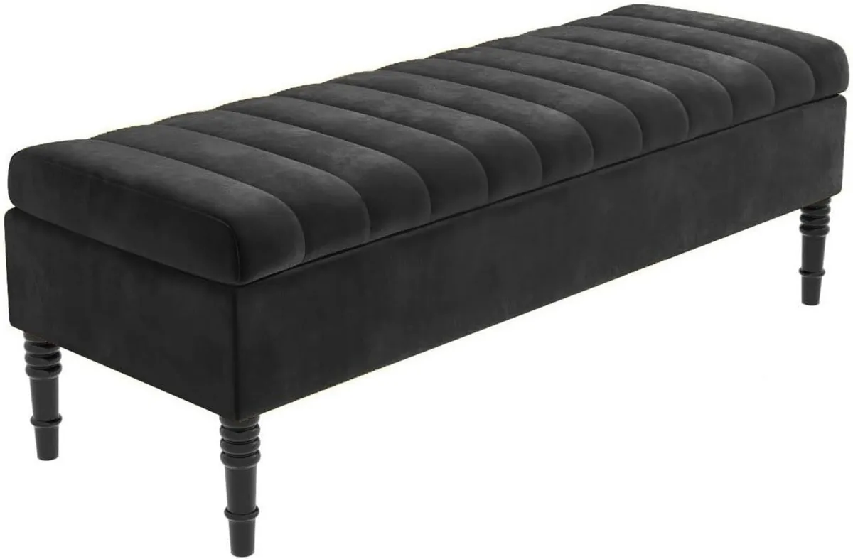 90cm Wide Safar Ottoman Storage Bench Plush - Image 4