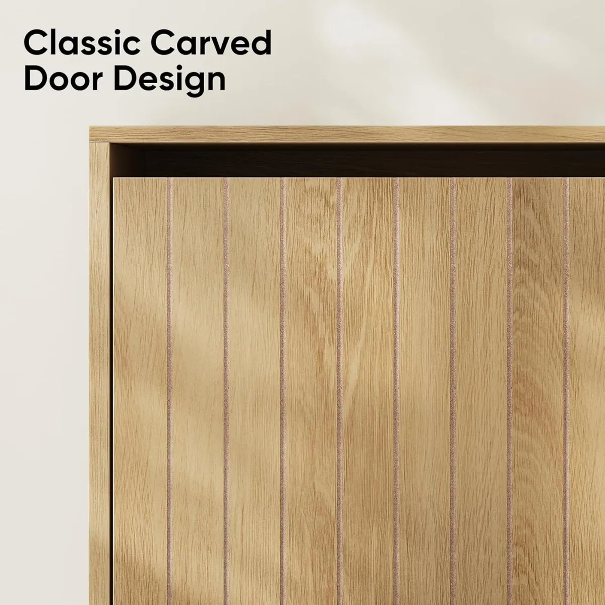 Shoe Storage Cabinet with Vertical Groove Doors 2 - Image 4