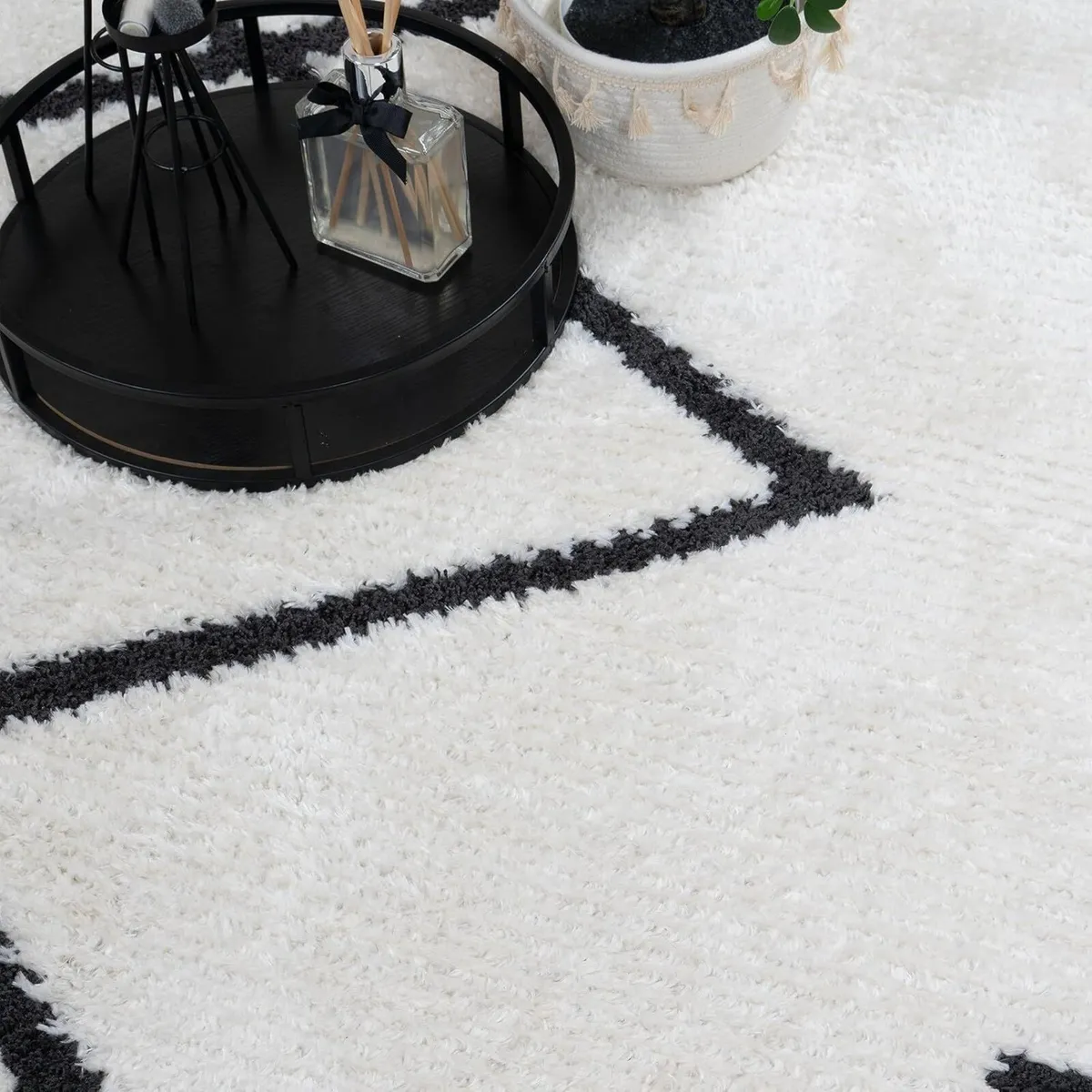 160 x 230 cm Living Room Rug Ivory Cream White - Image 3