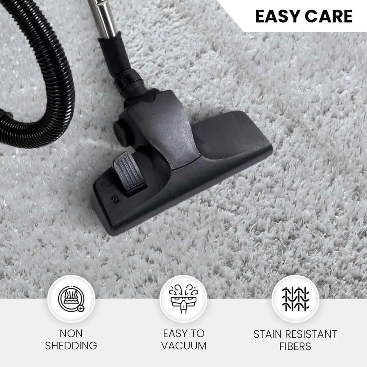 Shaggy Rug - Modern Berber Rugs Living Room Large - Image 2