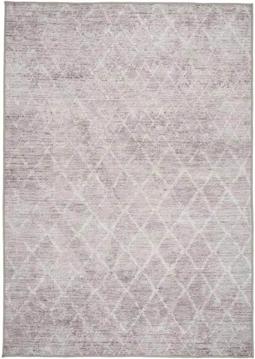 Machine Washable Grey Cotton Large Rugs Traditiona - Image 3
