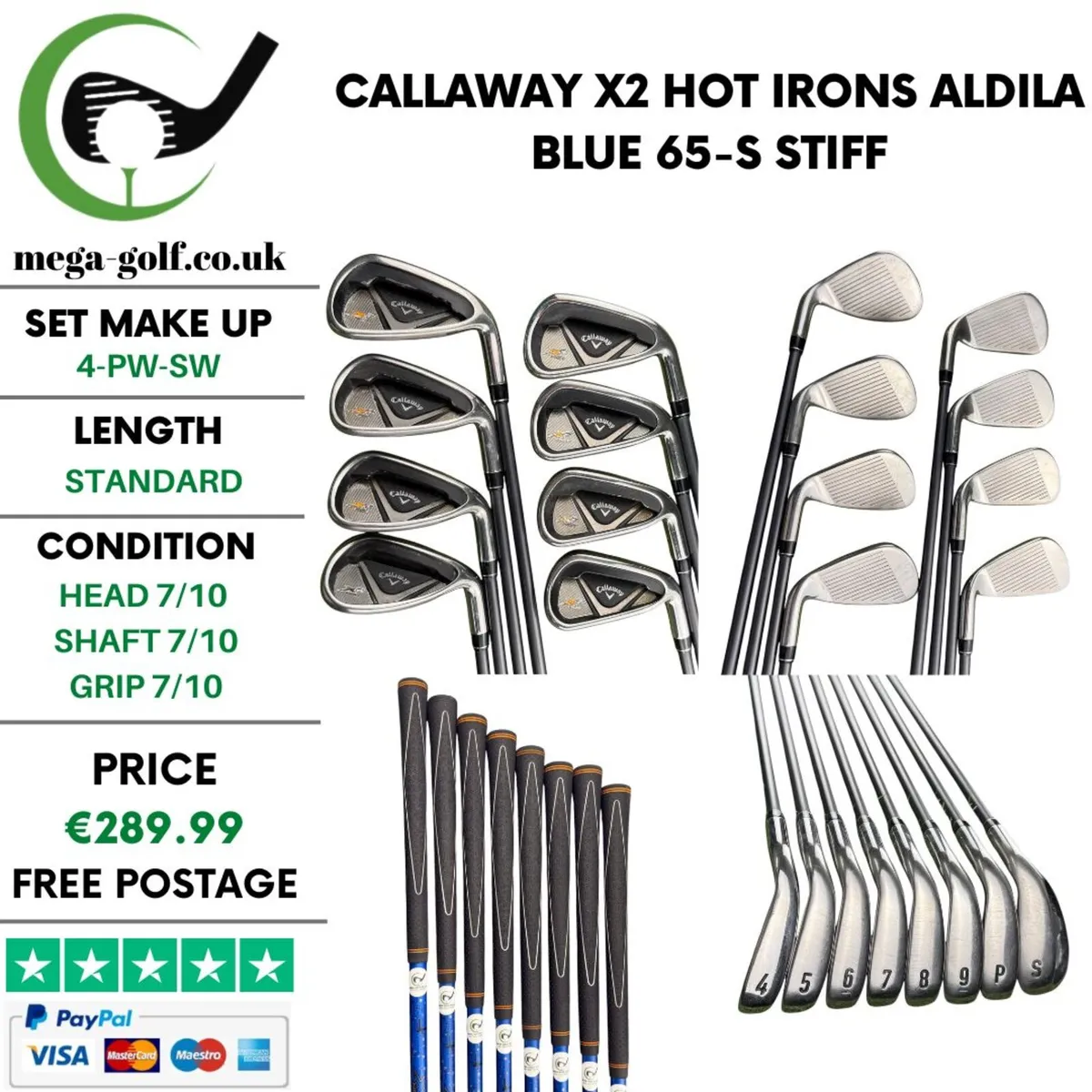 Callaway X2 Hot Irons / 4-Pw-Sw / Stiff - Image 1