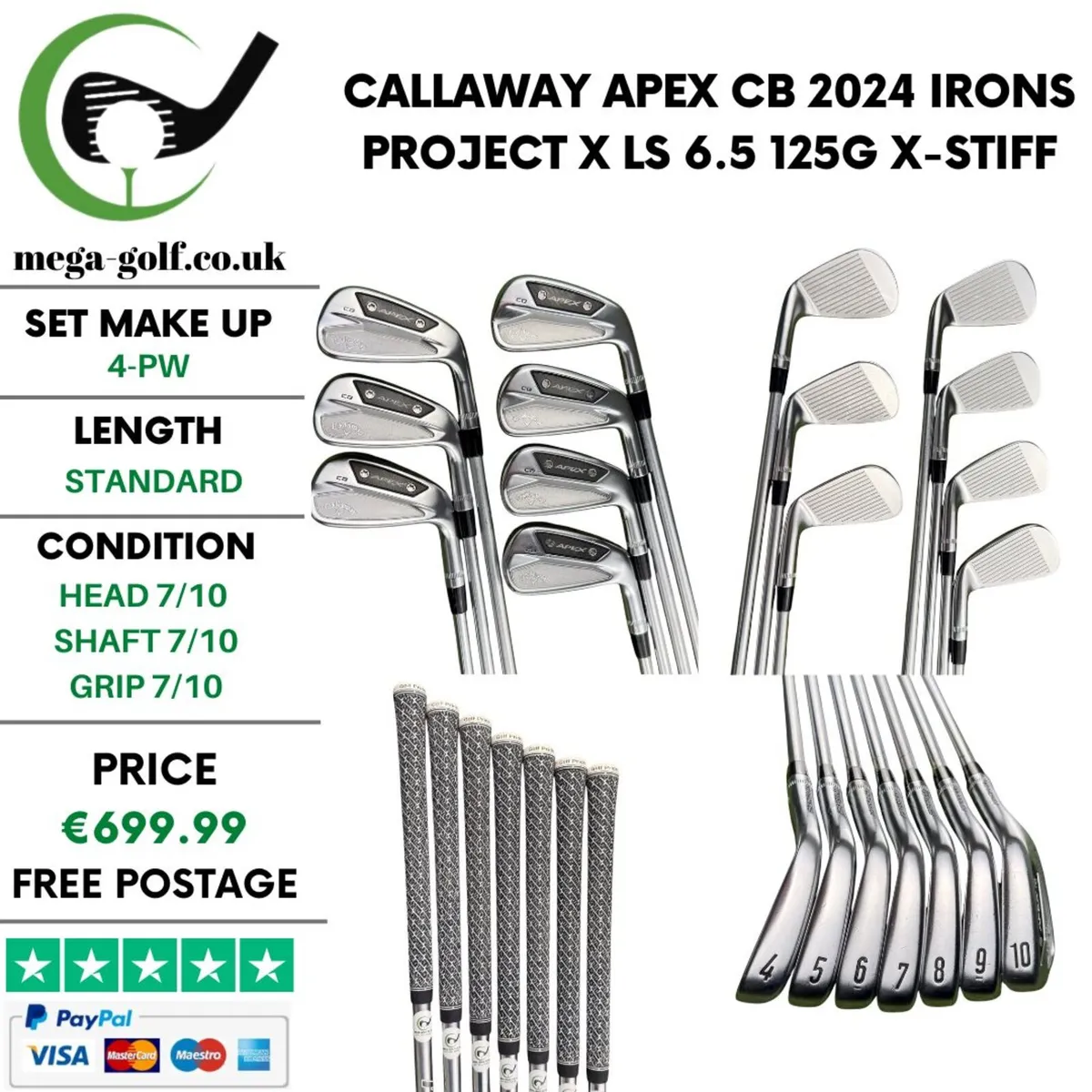 Callaway Apex CB 2024 Irons / 4-Pw / X-Stiff - Image 1