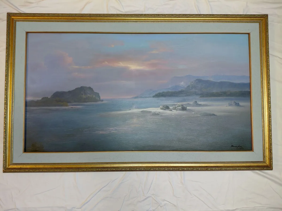 Large Oil Coastal Scene By Brian Scampton 2002 - Image 1