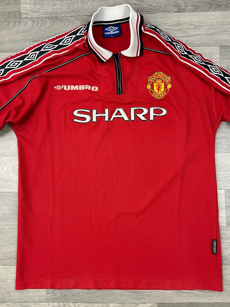 Vintage 1998 Manchester United Treble Jersey Shirt - Image 2