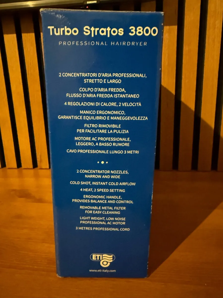 ETI Turbo Stratos 3800 Professional Hairdryer - Image 2