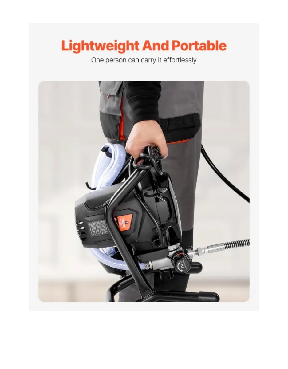New Airless Paint Sprayer, 750W 3000PSI kit - Image 3