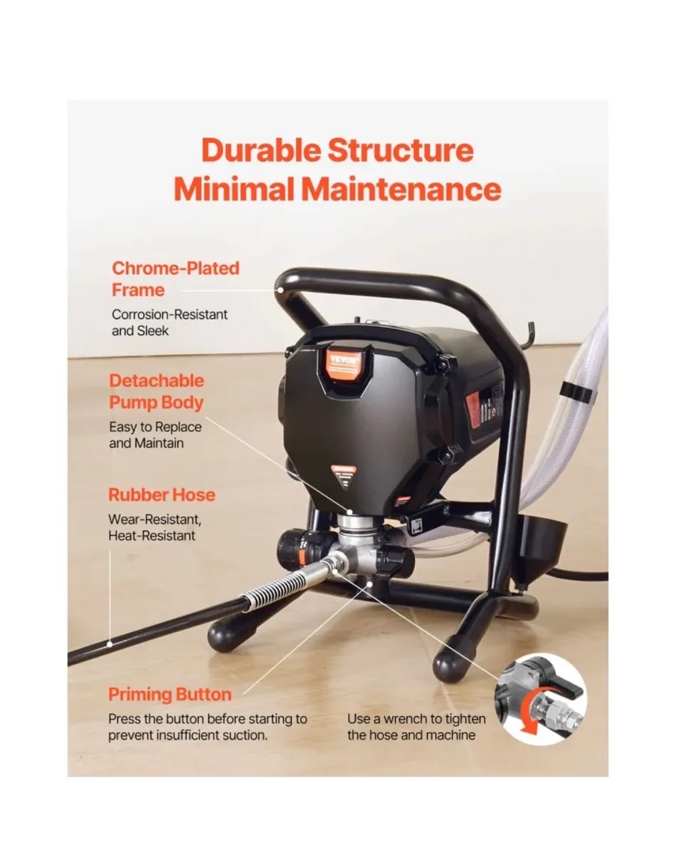 New Airless Paint Sprayer, 750W 3000PSI kit - Image 4