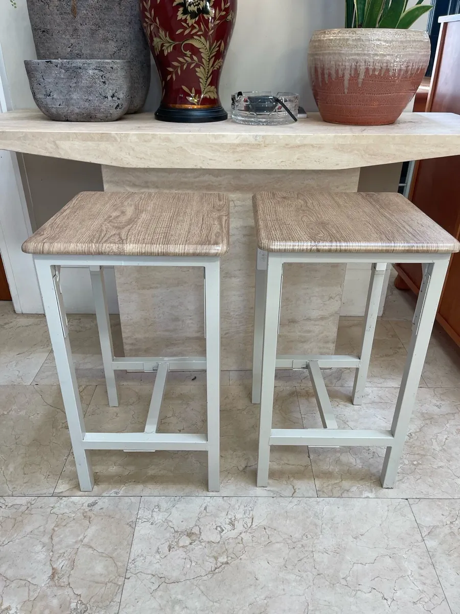 2 x Matching Kitchen Island Breakfast Bar Stools