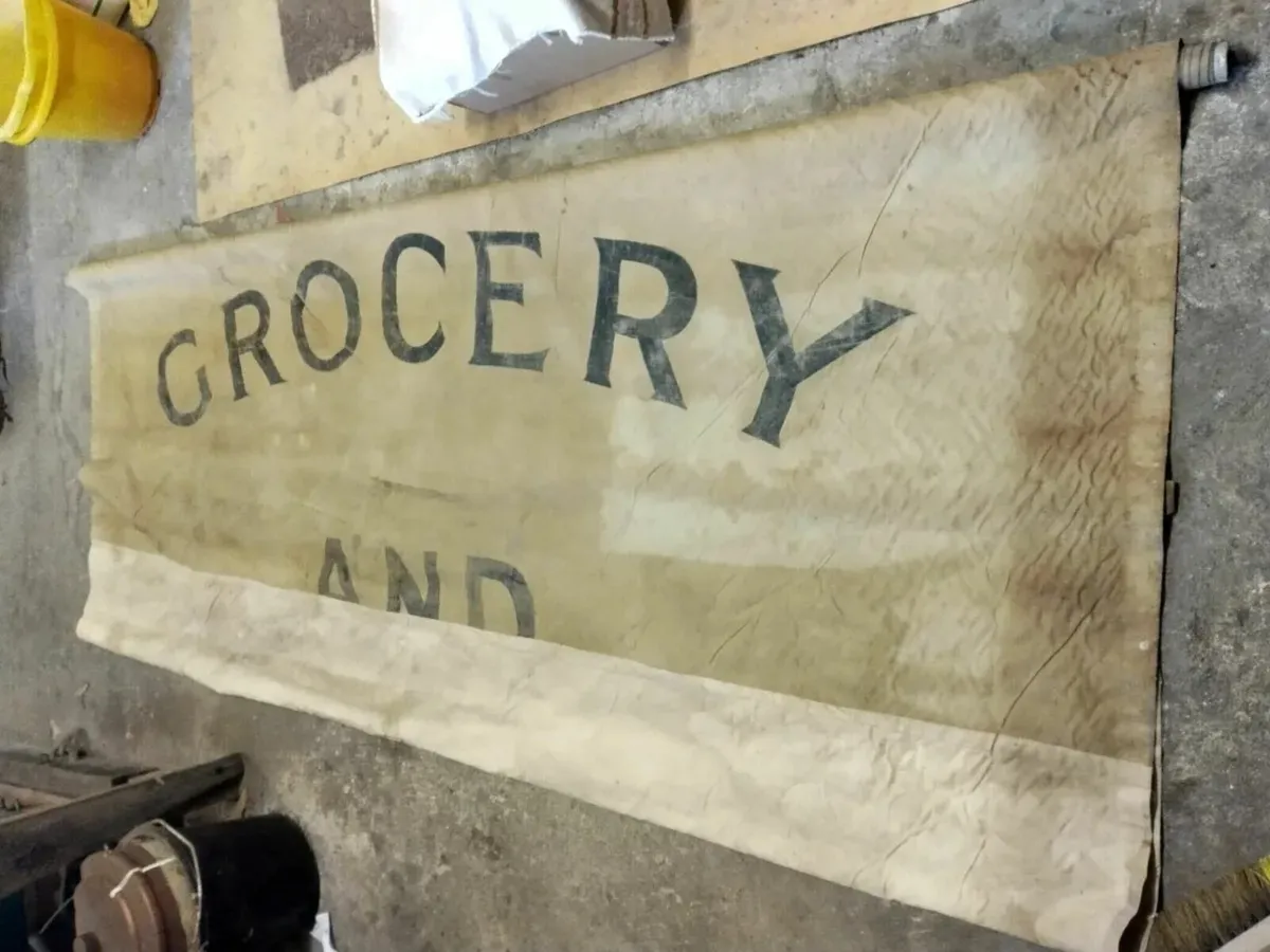 Antique Victorian Shop Window Blind - Image 2