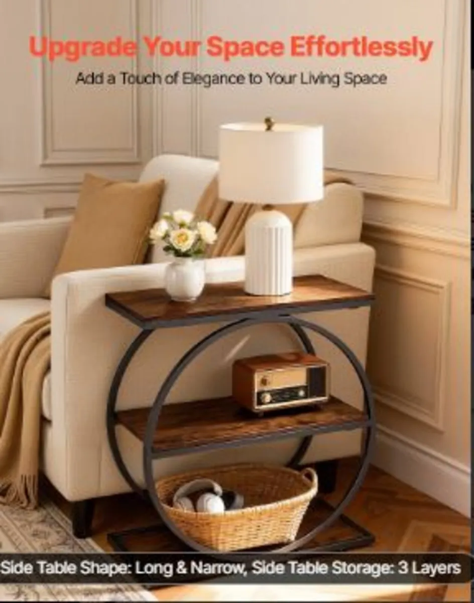 End Table, 3-Tier Narrow Side - Image 2